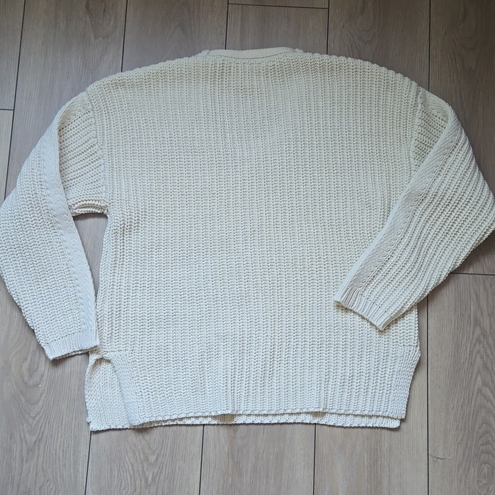 ROOTS V-NECK RIBBED KNIT SWEATER SZ S - Picture 9 of 9